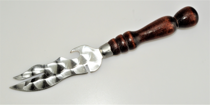 Grillmesser, Schaschlikmesser, Messer Holzgriff aus lackierter Buche mit Niete